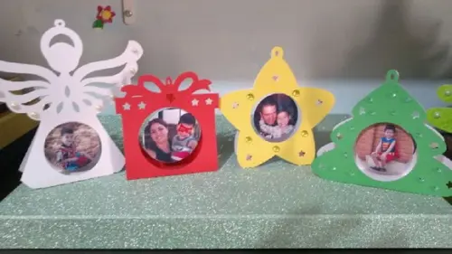 Arquivo de corte porta foto enfeite natal