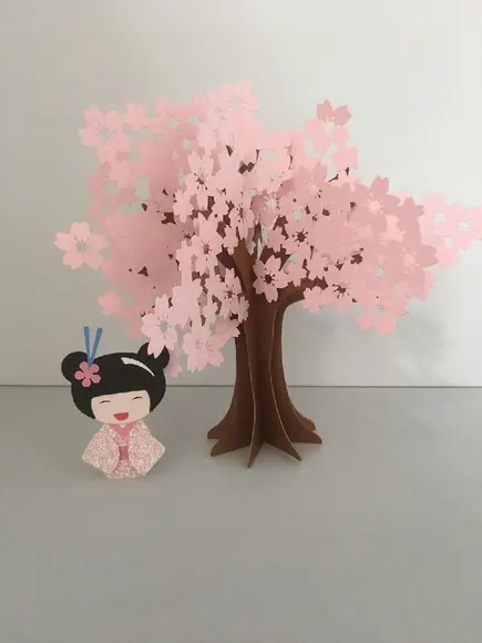Arquivo de corte Silhouette arvore Kokeshi