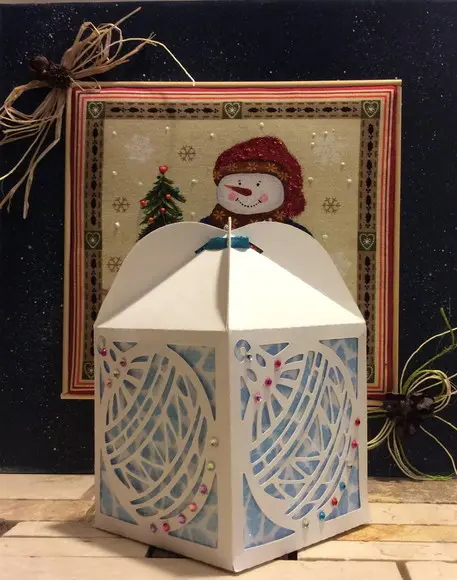 Arquivo de Corte Silhouette Caixa Bola de Natal