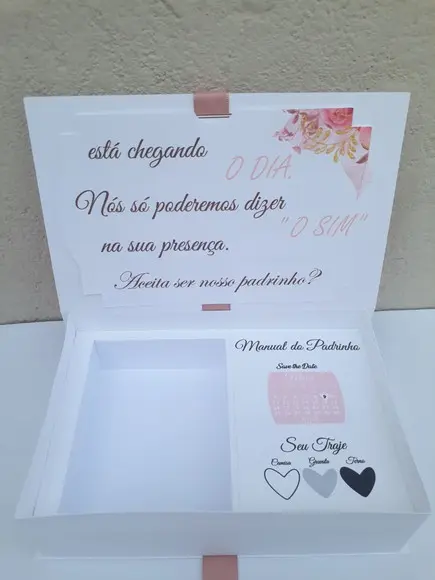 Arquivo De Corte Silhouette caixa Padrinhos porta gravata