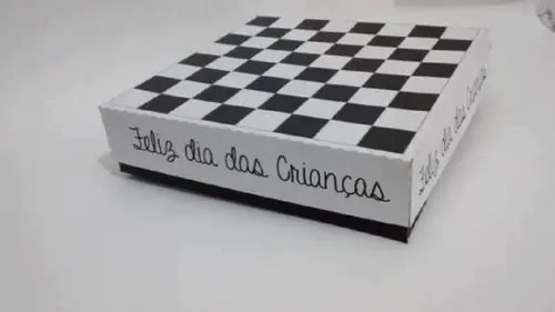 Arquivo De Corte Silhouette caixa xadrez