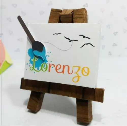Arquivo de corte Silhouette cavalete pintura
