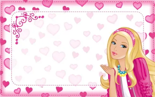 Arquivo De Corte Silhouette Etiquetas Escolares Barbie