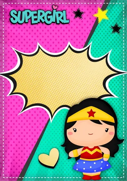 Arquivo De Corte Silhouette Etiquetas Escolares Super Girl