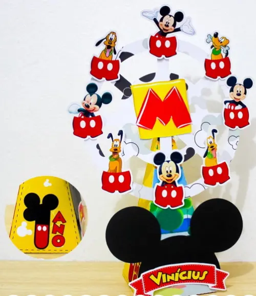 Arquivo de corte silhouette roda gigante Mickey