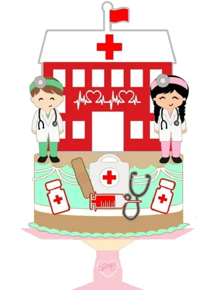 ARQUIVO DE CORTE SILHOUETTE TOPO DE BOLO MEDICOS
