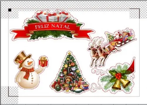 Arquivo de corte Silhouette topo de bolo NATAL Prime 06