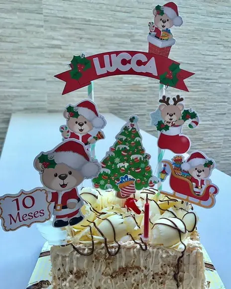 Arquivo de corte Silhouette topo de bolo NATAL Prime 09