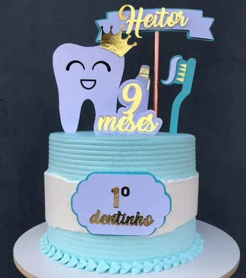 ARQUIVO DE CORTE Topo de Bolo - Meu Primeiro Dentinho
