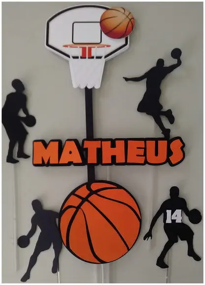 Arquivo De Corte Topo De Bolo Basquete Studio 03