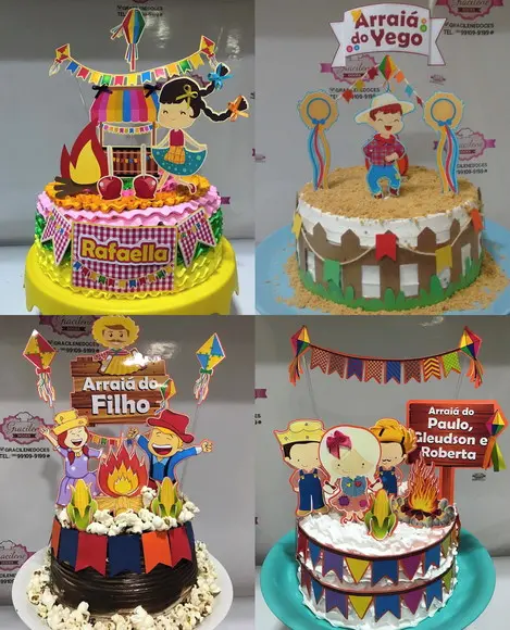 Arquivo de corte topo de bolo festa juninas