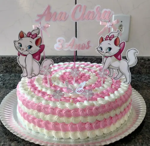Arquivo de Corte Topo de Bolo Gatinha Marie 03
