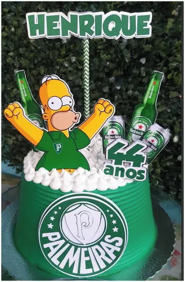 Arquivo De Corte Topo De Bolo Heinekken Home Simpsons Studio