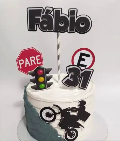 Arquivo De Corte Topo De Bolo Motoboy Studio 01