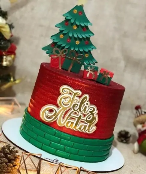 Arquivo de corte topo de bolo NATAL com arvore 02