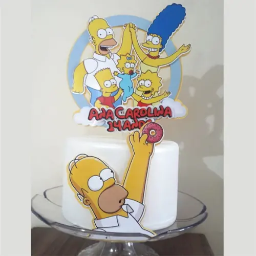 Arquivo De Corte Topo De Bolo Simpsons Studio 01