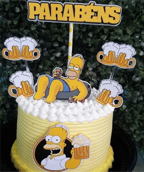 Arquivo De Corte Topo De Bolo Simpsons Studio 02