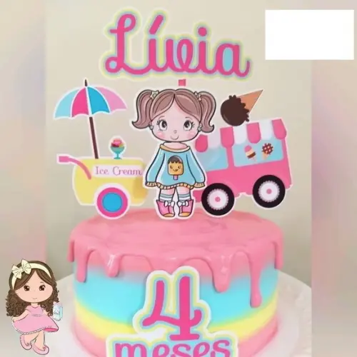 Arquivo de corte Topo de bolo Sorveteria
