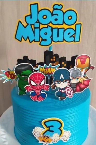 Arquivo de Corte Topo de Bolo Vingadores baby