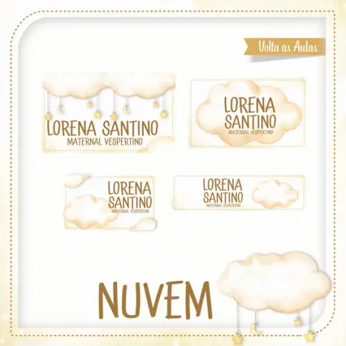 Arquivo Etiqueta Escolar Nuvem 2021 STUDIO/PDF