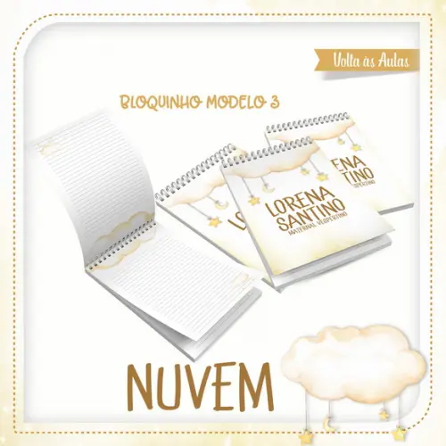 Arquivo Etiqueta Escolar Nuvem 2021 STUDIO/PDF