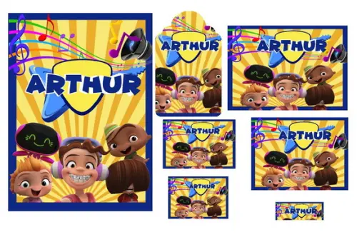 Arquivo Etiquetas Escolares MiniBeats Power Studio/PDF/PNG
