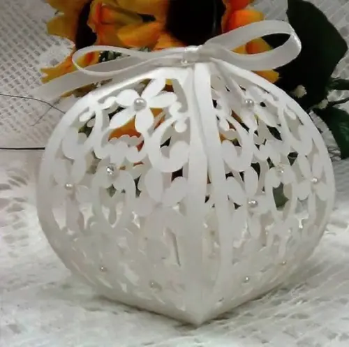 Arquivo Silhouette bola de Natal rendilhada