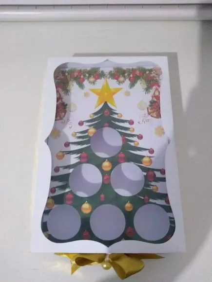 Arquivo Silhouette caixa Arvore natal doces