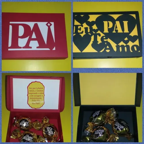 Arquivo Silhouette caixa pai eu te amo