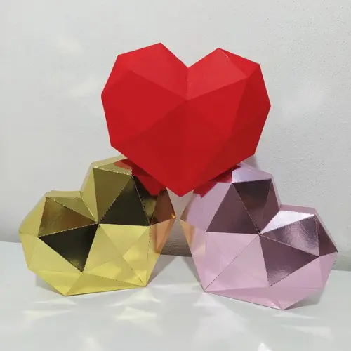 Arquivo Silhouette Coração Low Poly Studio
