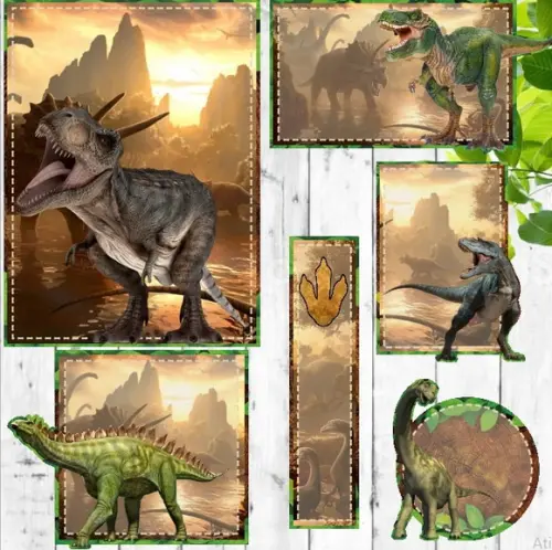 Arquivo Silhouette Etiquetas Escolares Dinossauro 2020