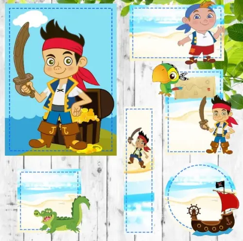 Arquivo Silhouette Etiquetas Escolares Jake 2020