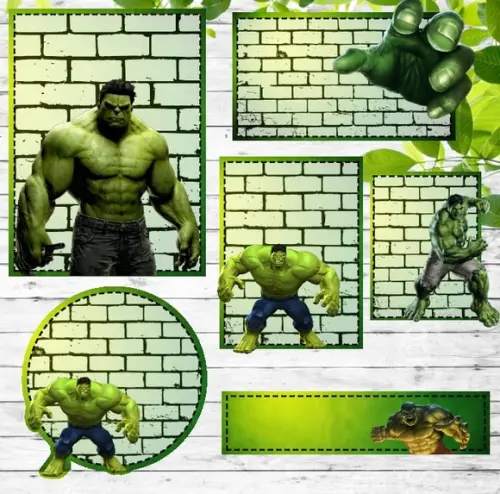 Arquivo Silhouette Etiquetas Escolares Hulk 2020