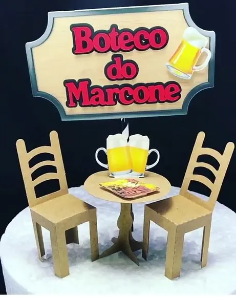 Arquivo Silhouette mesa e cadeiras boteco