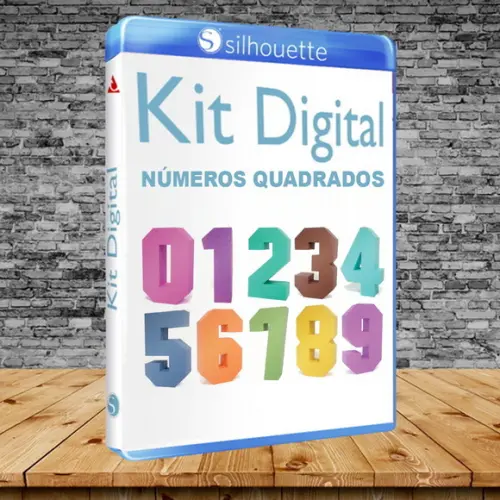 Arquivo Silhouette Numeros 3d Quadrados