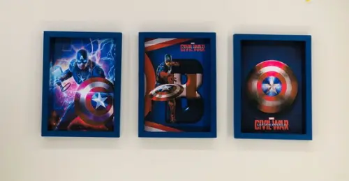 Arquivo Silhouette quadro Capitão América Studio/PDF