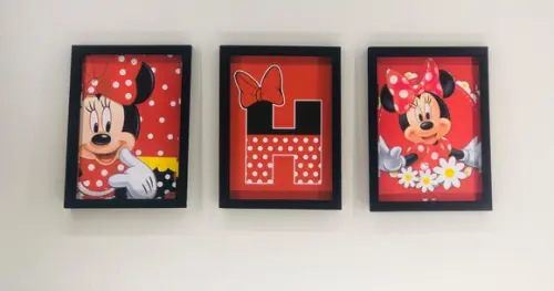 Arquivo Silhouette quadro Minnie Vermelha Studio/PDF