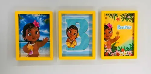 Arquivo Silhouette quadro Moana Baby Studio/PDF