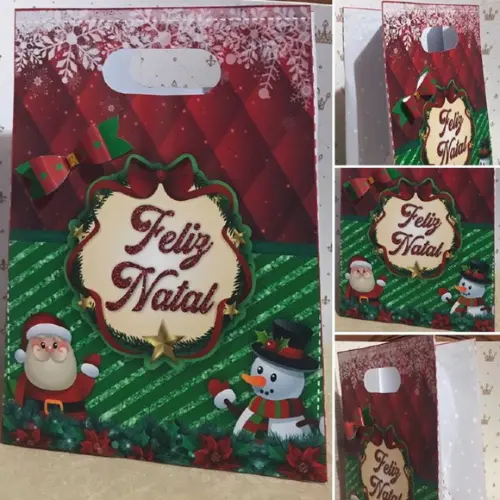 Arquivo Silhouette Sacolinha personalizada Natal