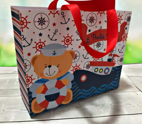 Arquivo Silhouette Sacolinha personalizada Ursinho