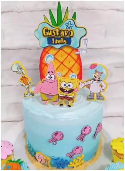 Arquivo Silhouette Topo De Bolo Bob Esponja Studio 01