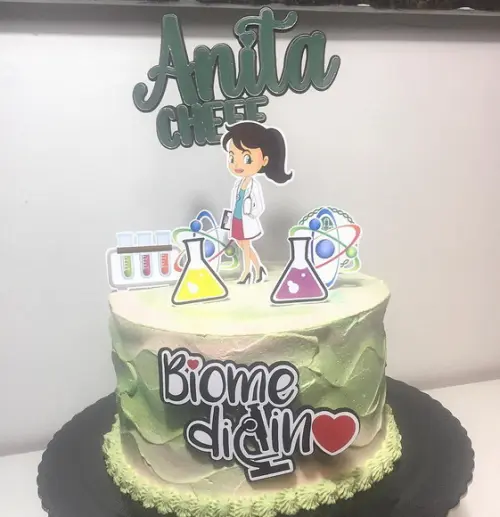 Arquivo Silhouette Topo De Bolo Biomedicina Studio