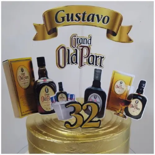 Arquivo Silhouette Topo De Bolo Boteco Old Parr Studio