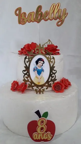 Arquivo Silhouette Topo De Bolo Branca De Neve Espelho