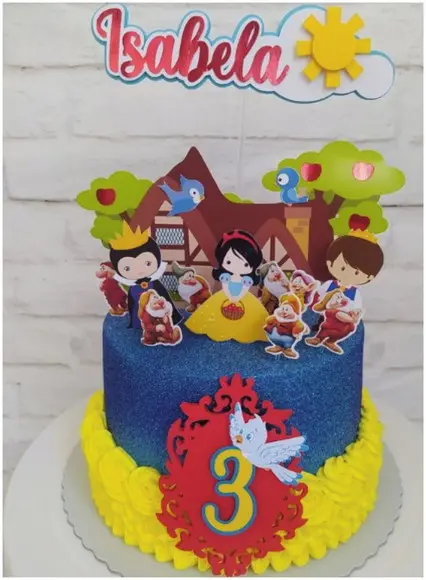 Arquivo Silhouette Topo De Bolo Branca De Neve 03