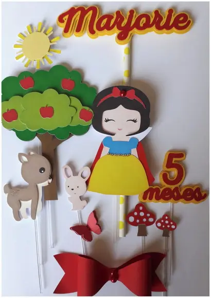 Arquivo Silhouette Topo De Bolo Branca De Neve Studio