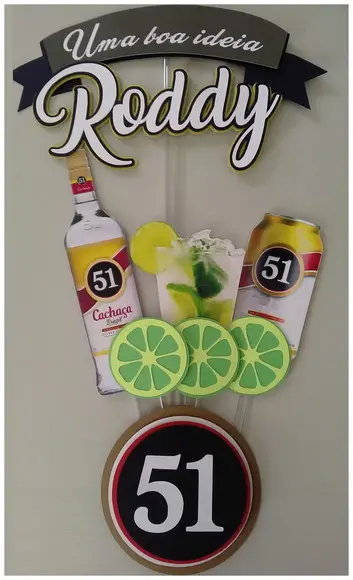 Arquivo Silhouette Topo De Bolo Cachaça 51 Studio