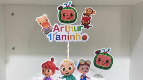 Arquivo silhouette topo de bolo Cocomelon