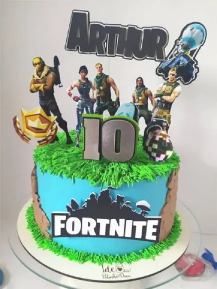 Arquivo Silhouette Topo De Bolo Fortnite Studio 03