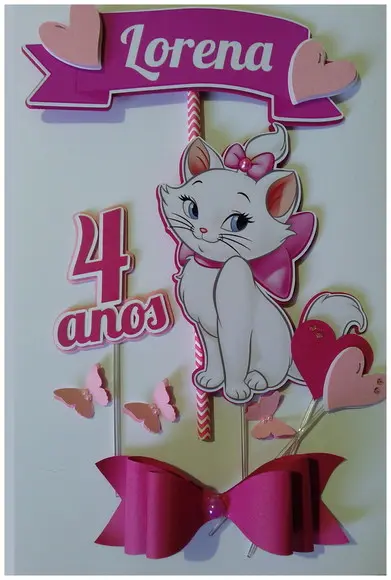 Arquivo Silhouette Topo De Bolo Gatinha Marie Studio 01